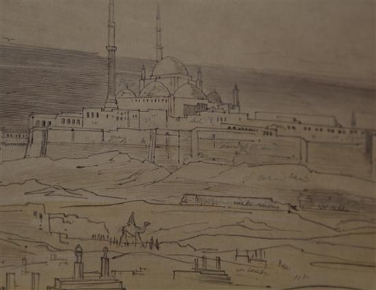 Edward Lear (1812-1888) Cairo, 10th January 1869 9.25 x 17.5in.